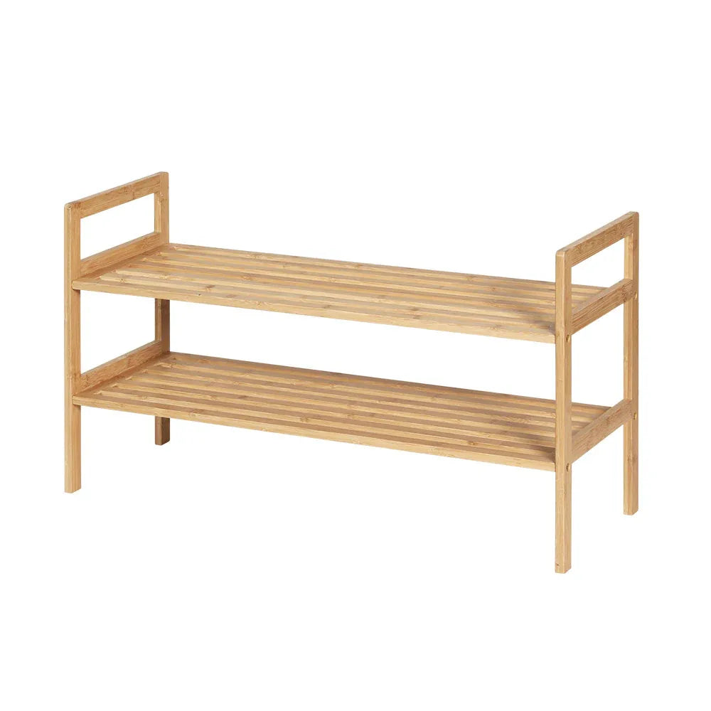 Artiss Shoe Rack Cabinet Bamboo Storage Organiser Pine - Mekamart Australia