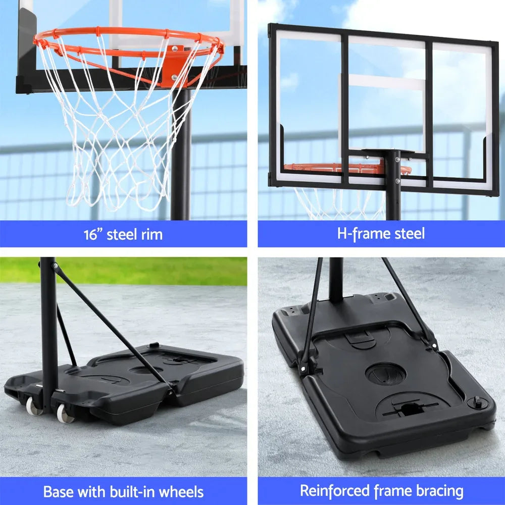 Everfit 3.05M Basketball Hoop Stand System Portable Height Adjustable w/ Knob - Mekamart Australia