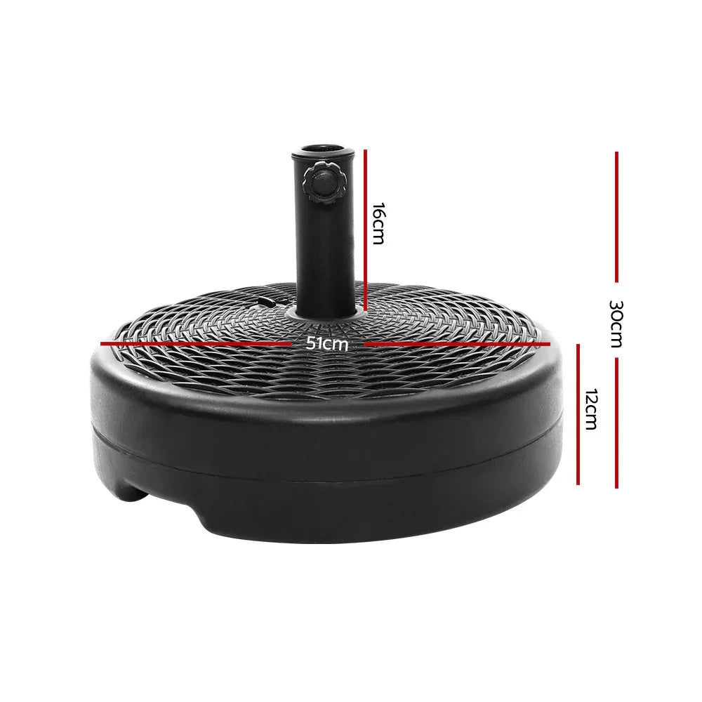 Instahut 51cm Outdoor Umbrella Base Round Stand Pod - Mekamart Australia