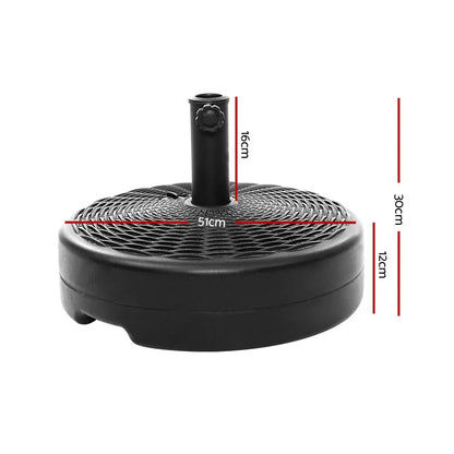 Instahut 51cm Outdoor Umbrella Base Round Stand Pod - Mekamart Australia