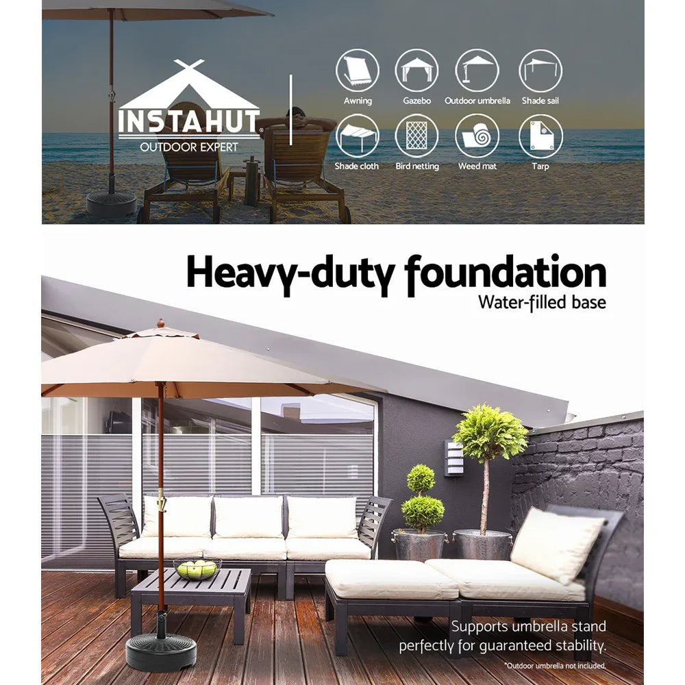 Instahut 51cm Outdoor Umbrella Base Round Stand Pod - Mekamart Australia