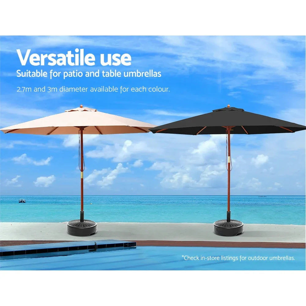 Instahut 51cm Outdoor Umbrella Base Round Stand Pod - Mekamart Australia
