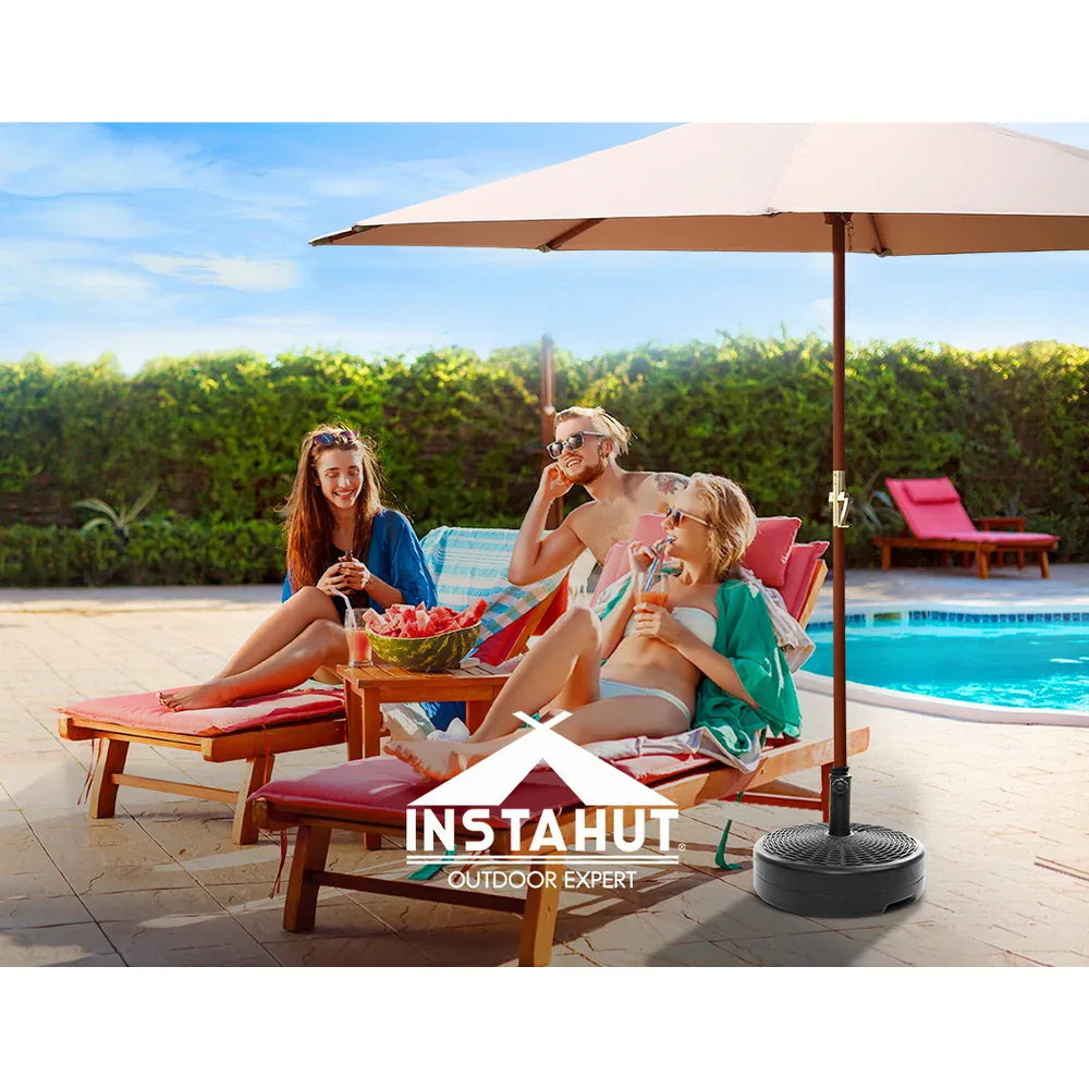 Instahut 51cm Outdoor Umbrella Base Round Stand Pod - Mekamart Australia