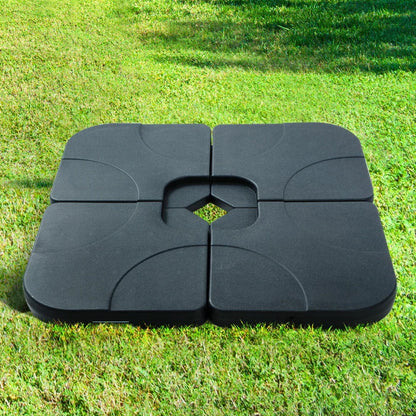 Instahut Outdoor Umbrella Base 50cm 4 Plates Stand Pod Cantilever - Mekamart Australia