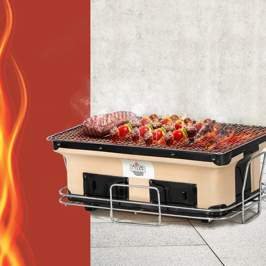 Grillz BBQ Grill Tabletop Charcoal Smoker - Mekamart Australia