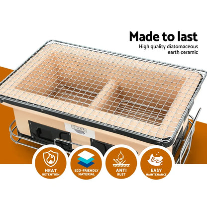 Grillz BBQ Grill Tabletop Charcoal Smoker - Mekamart Australia