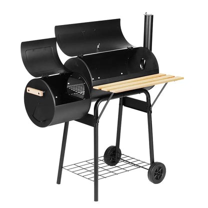Grillz BBQ Grill 2-In-1 Offset Charcoal Smoker - Mekamart Australia