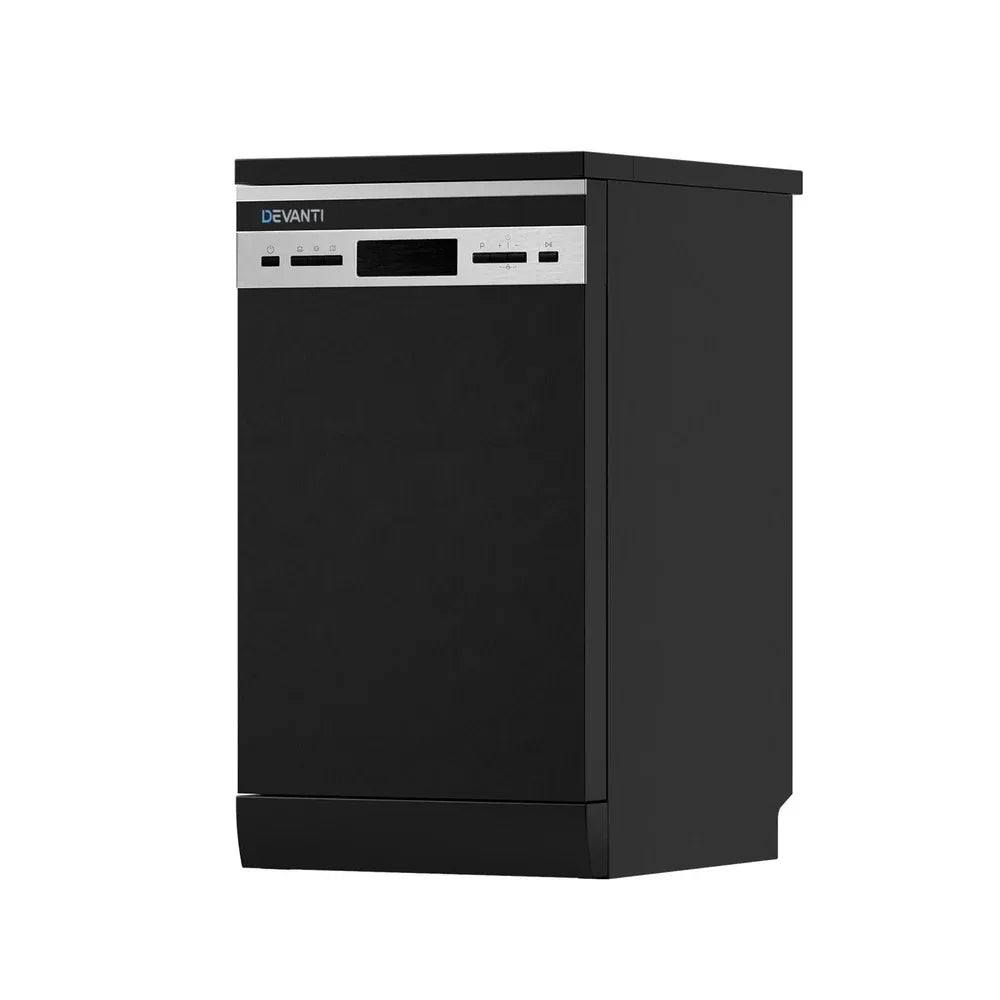 Devanti 10 Place Settings Freestanding Dishwasher Black - Mekamart Australia