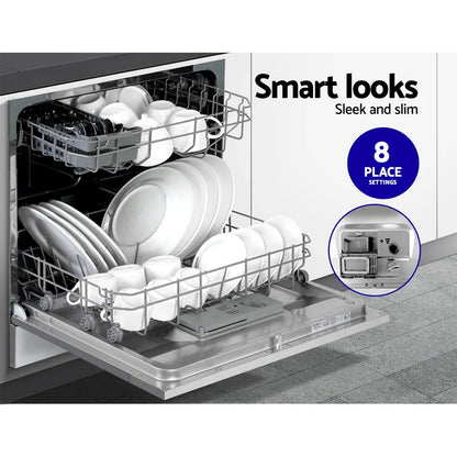Devanti 8 Place Settings Benchtop Dishwasher Sliver - Mekamart Australia