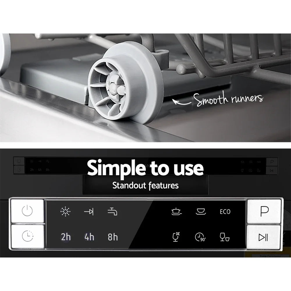 Devanti 8 Place Settings Benchtop Dishwasher Sliver - Mekamart Australia