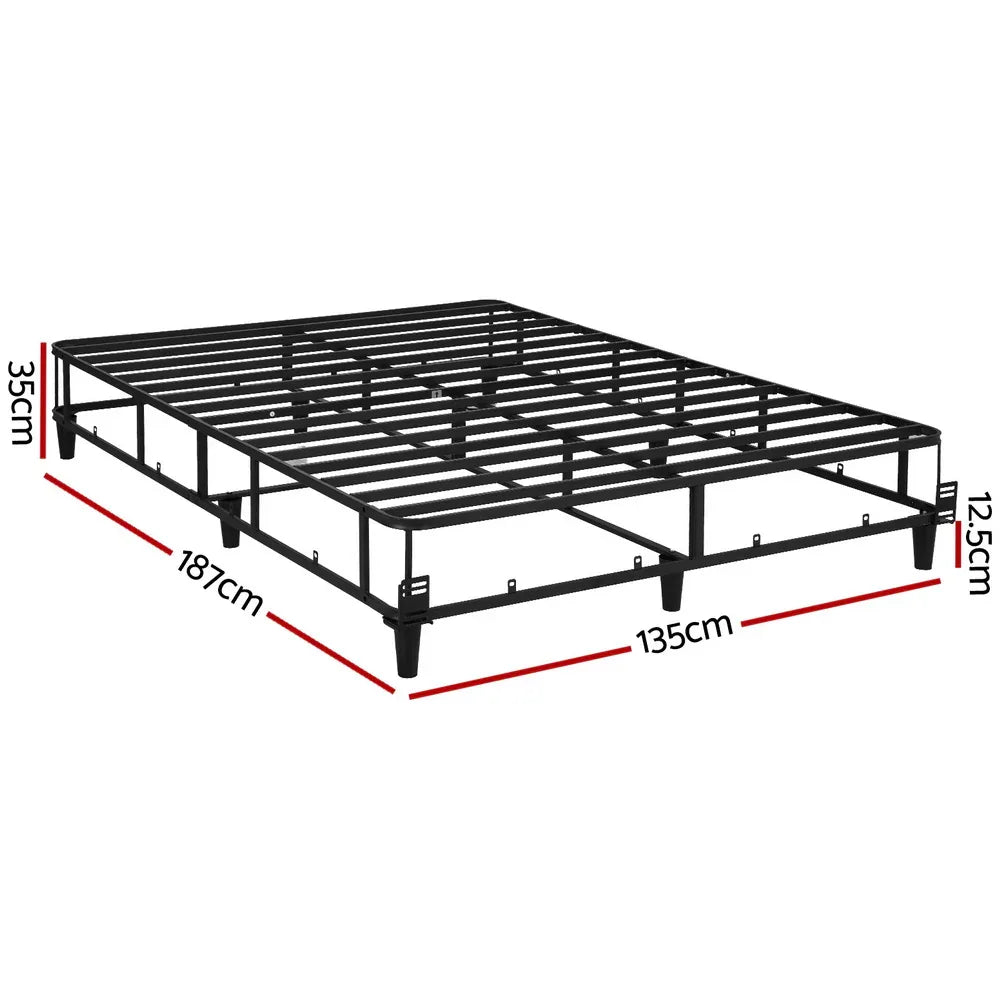 Artiss Bed Frame Double Size Metal Grey MASON - Mekamart Australia