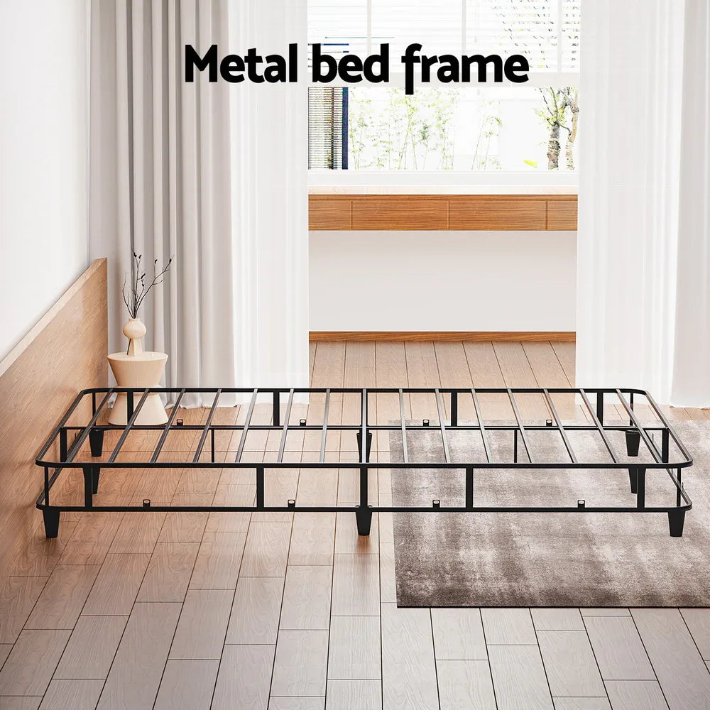 Artiss Bed Frame Double Size Metal Grey MASON - Mekamart Australia