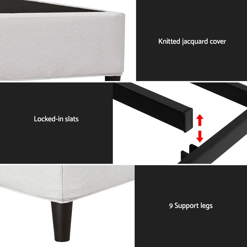 Artiss Bed Frame King Size Metal Grey MASON - Mekamart Australia