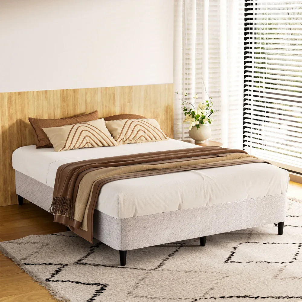 Artiss Bed Frame Queen Size Metal Grey MASON - Mekamart Australia
