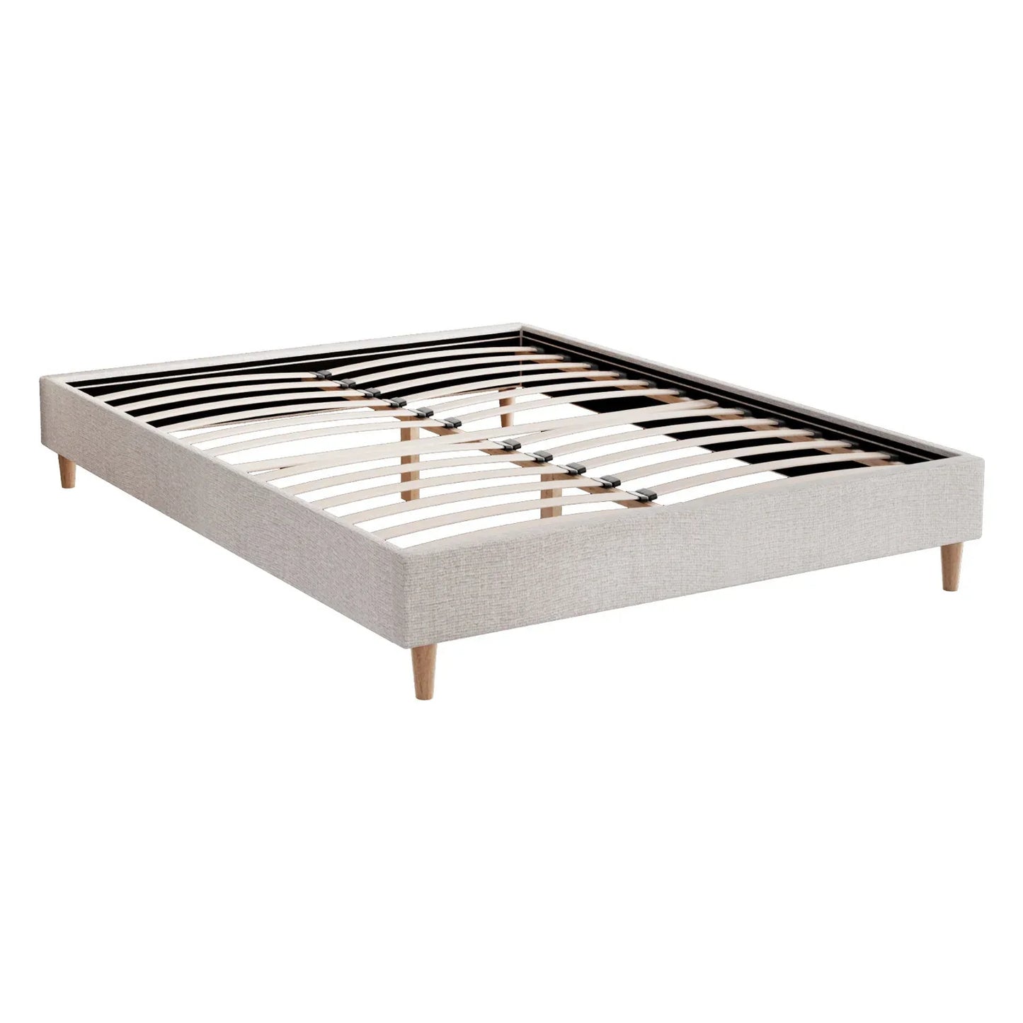 Artiss Bed Frame Double Size Beige ZORA - Mekamart Australia