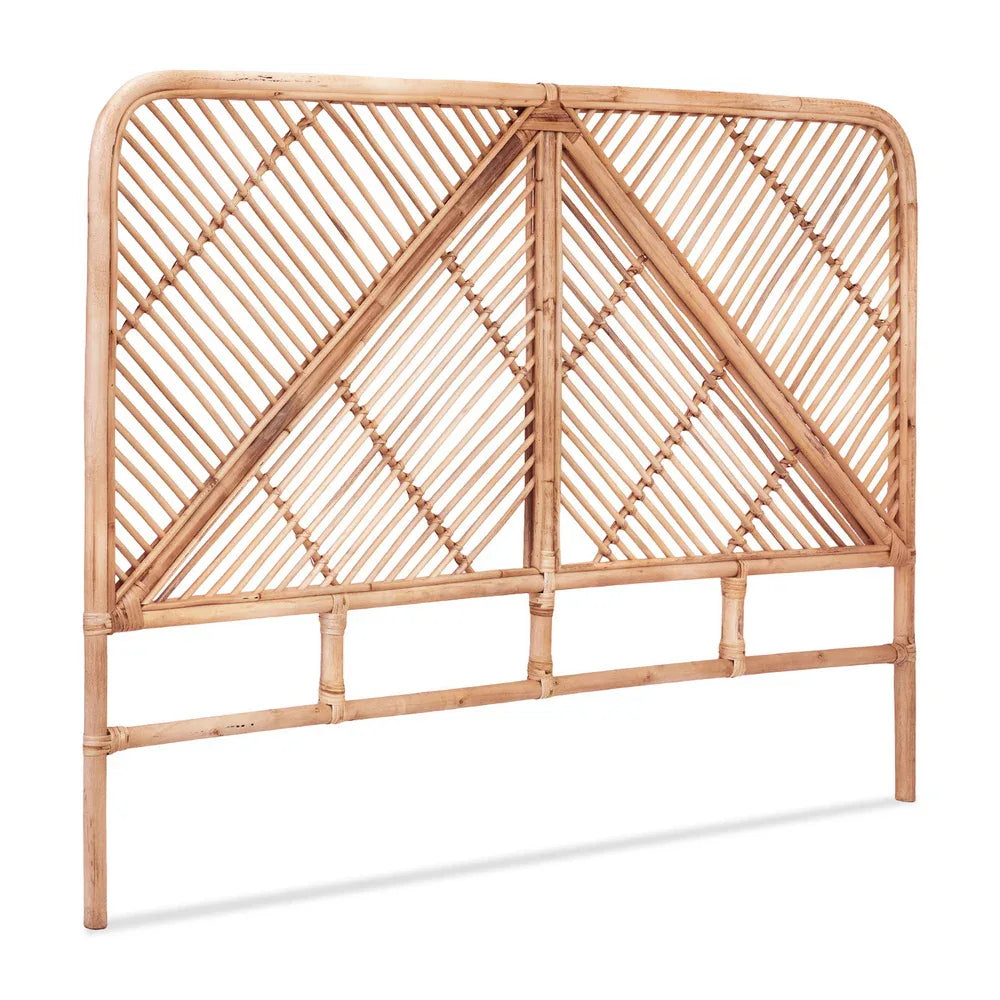 Artiss Bed Headboard Queen Bedhead Rattan - FRED Pine - Mekamart Australia