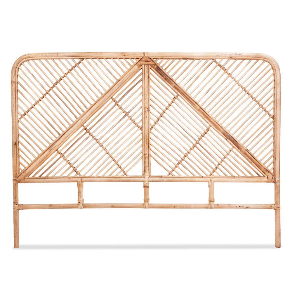 Artiss Bed Headboard Queen Bedhead Rattan - FRED Pine - Mekamart Australia
