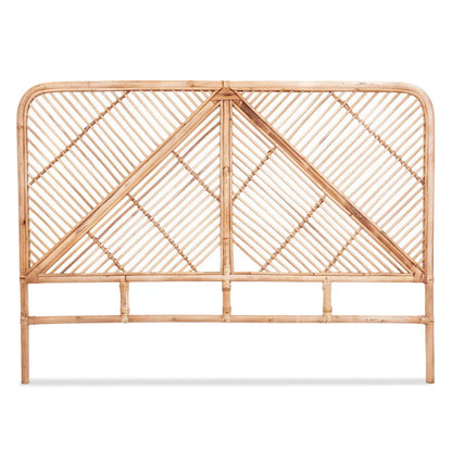 Artiss Bed Headboard Queen Bedhead Rattan - FRED Pine - Mekamart Australia