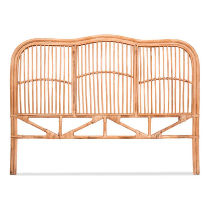 Artiss Bed Headboard Queen Bedhead Rattan - NERO Pine - Mekamart Australia