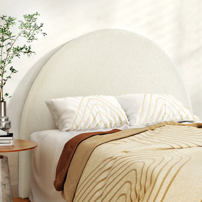 Artiss Bed Head Headboard Bed Frame Double Boucle - GREI White - Mekamart Australia