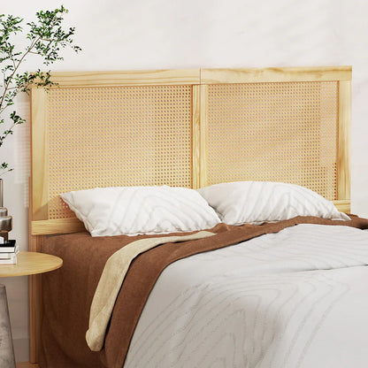 Artiss Bed Head Headboard Double Rattan - RIBO Pine - Mekamart Australia