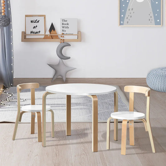 Keezi 3PCS Kids Table and Chairs Set Activity Toy Play Desk - Mekamart Australia