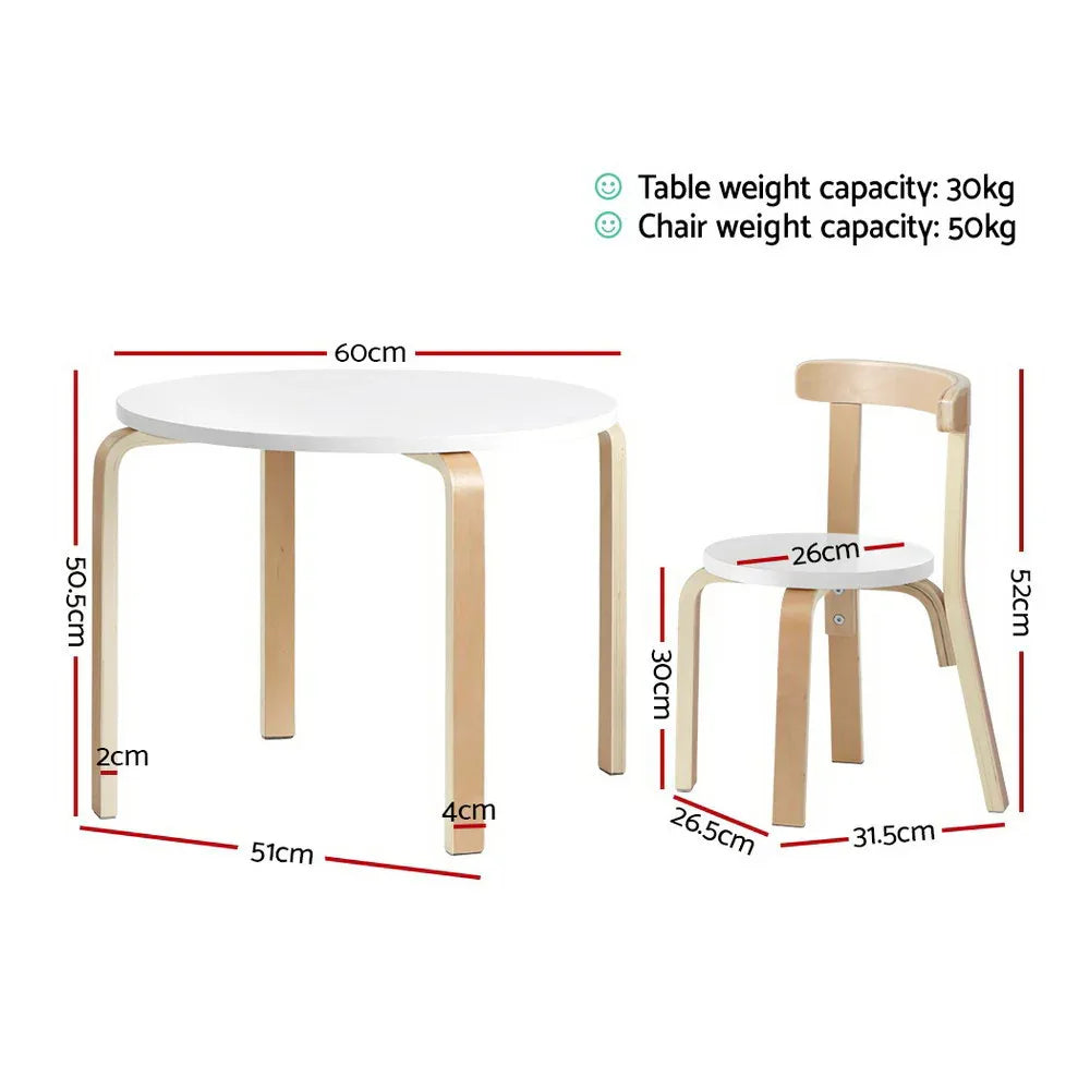 Keezi 3PCS Kids Table and Chairs Set Activity Toy Play Desk - Mekamart Australia