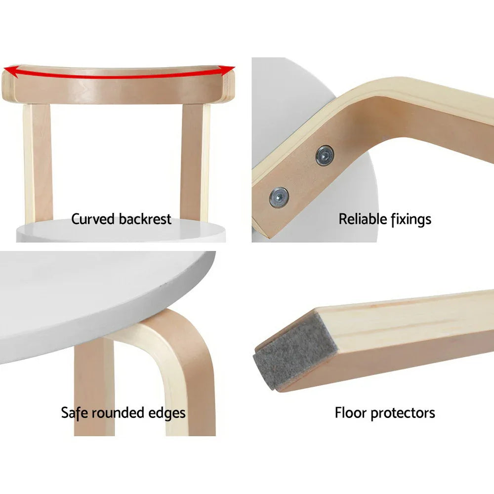 Keezi 3PCS Kids Table and Chairs Set Activity Toy Play Desk - Mekamart Australia