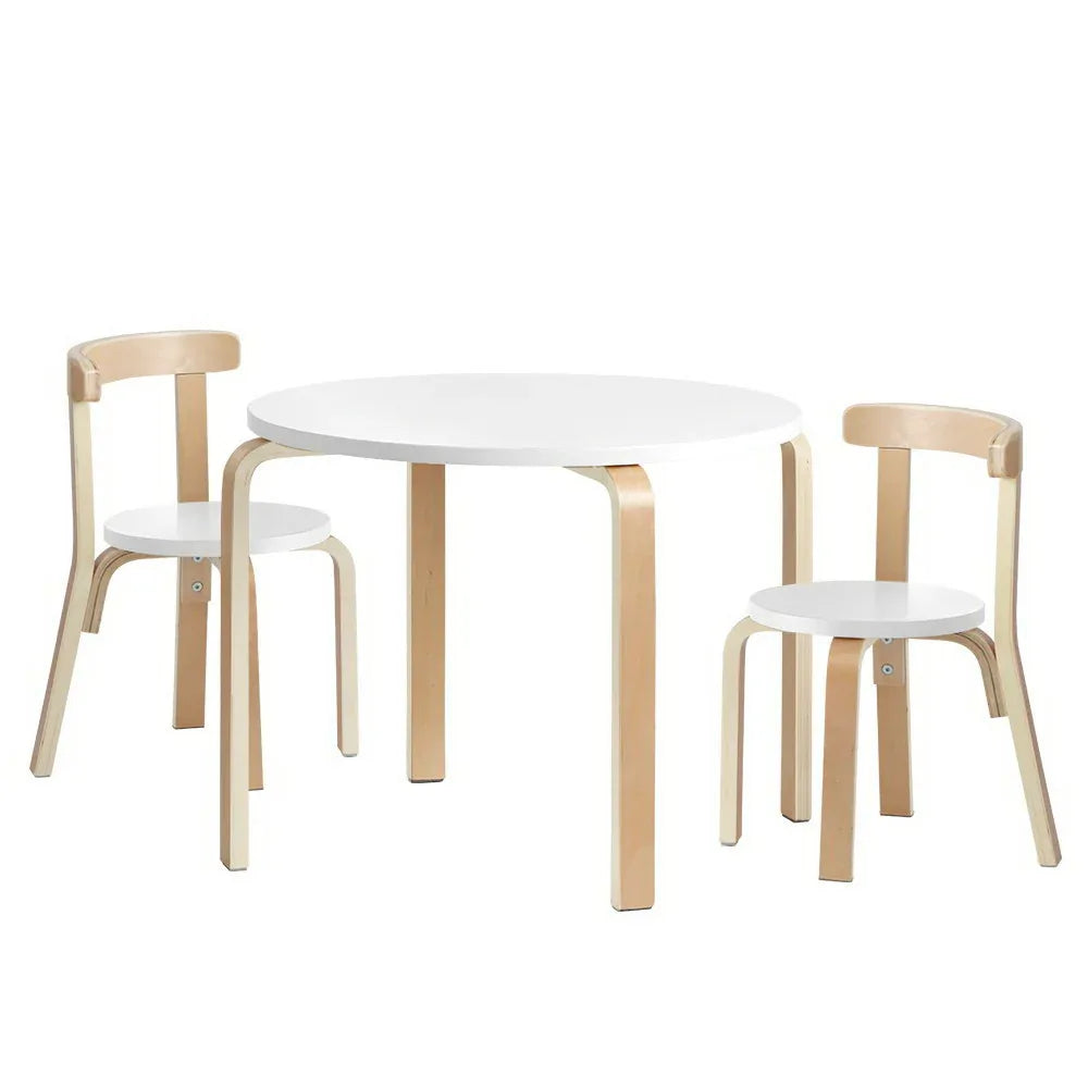 Keezi 3PCS Kids Table and Chairs Set Activity Toy Play Desk - Mekamart Australia