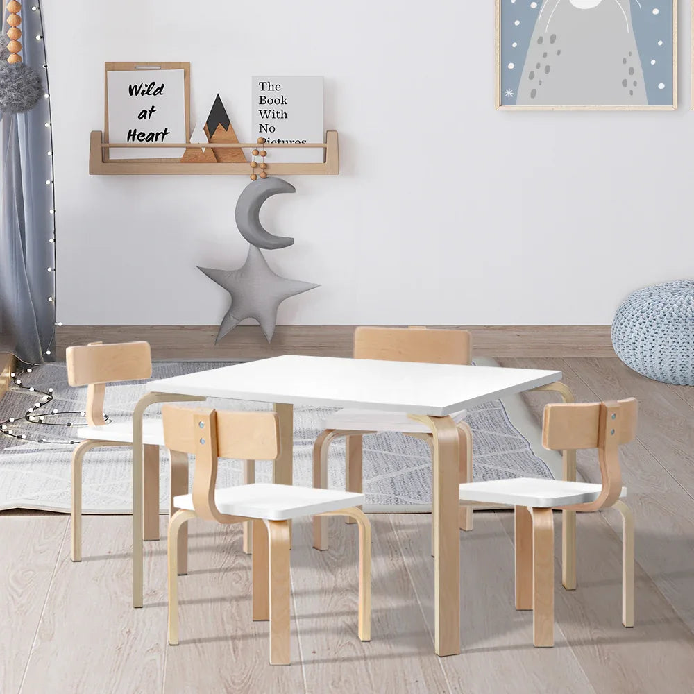 Keezi 5PCS Kids Table and Chairs Set Activity Toy Play Desk - Mekamart Australia