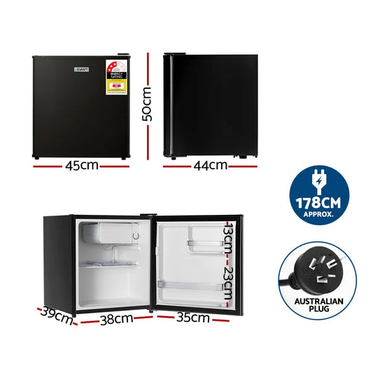 Devanti 48L Bar Fridge Black - Mekamart Australia
