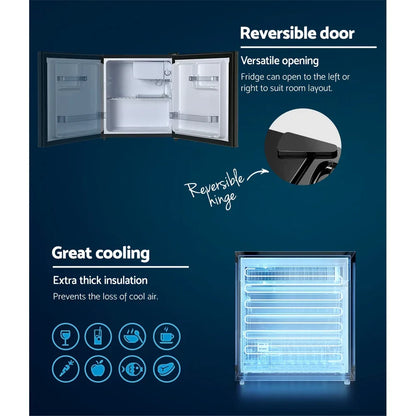 Devanti 48L Bar Fridge Black - Mekamart Australia