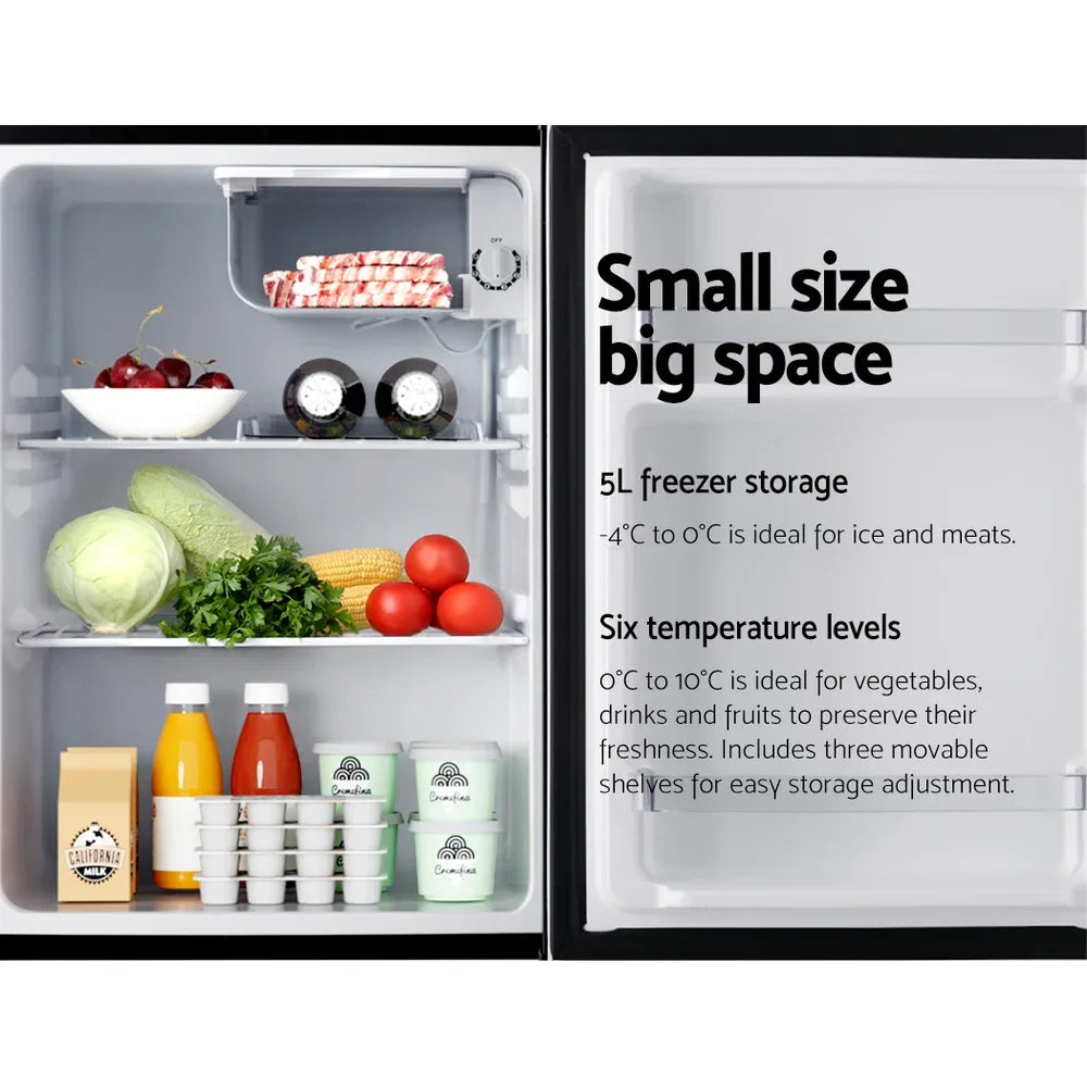 Devanti 70L Bar Fridge Black - Mekamart Australia