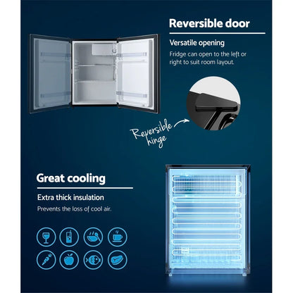 Devanti 70L Bar Fridge Black - Mekamart Australia
