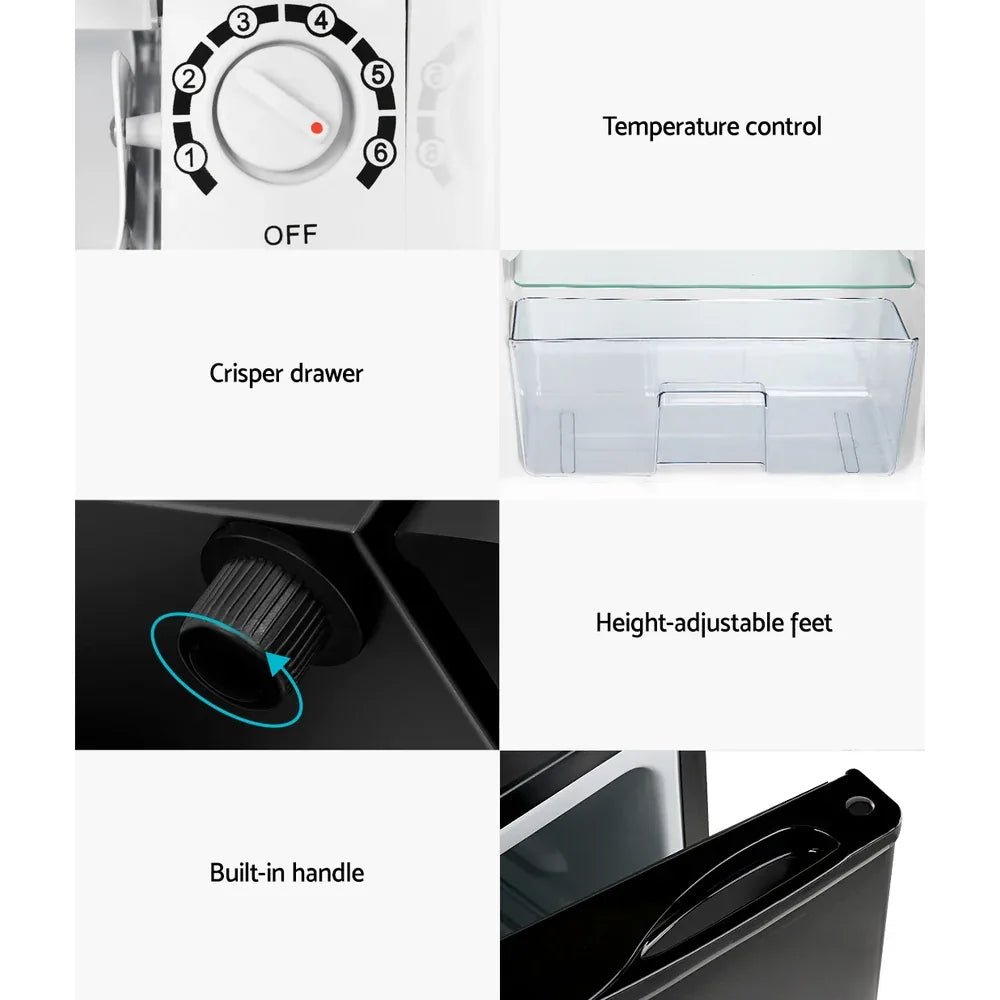 Devanti 95L Bar Fridge Black - Mekamart Australia