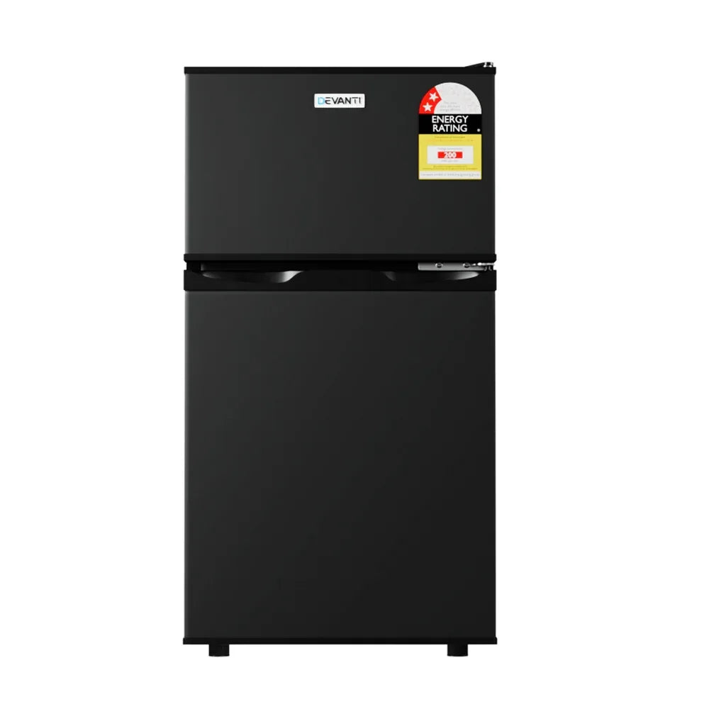 Devanti 85L Bar Fridge Mini Freezer Refrigerator Black - Mekamart Australia
