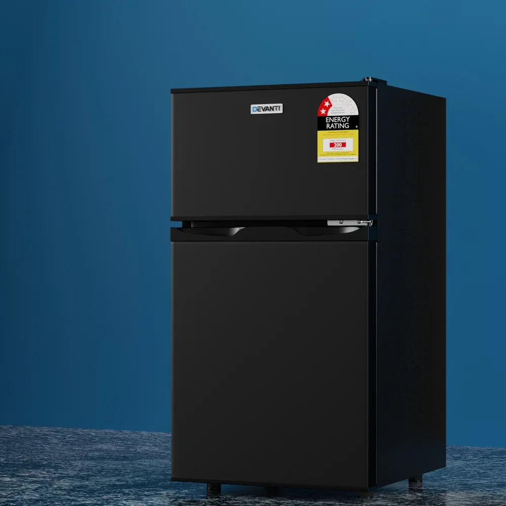 Devanti 85L Bar Fridge Mini Freezer Refrigerator Black - Mekamart Australia