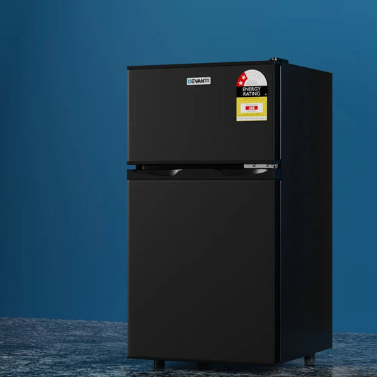 Devanti 85L Bar Fridge Mini Freezer Refrigerator Black - Mekamart Australia
