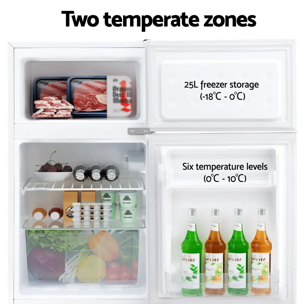Devanti 85L Bar Fridge Mini Freezer Refrigerator White - Mekamart Australia