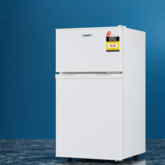 Devanti 85L Bar Fridge Mini Freezer Refrigerator White - Mekamart Australia