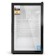 Devanti 105L Bar Fridge Glass Door Mini Fridge Countertop Cooler Black - Mekamart Australia