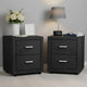 Artiss 2X Bedside Table 2 Drawers Fabric - CADEN Charcoal - Mekamart Australia