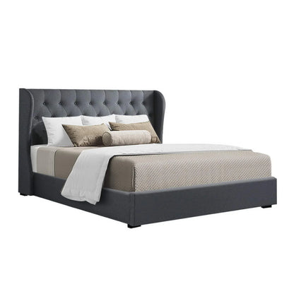 Artiss Bed Frame King Size Gas Lift Charcoal ISSA - Mekamart Australia