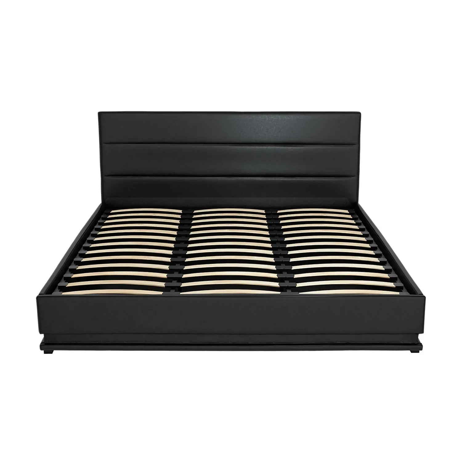 Artiss Bed Frame King Size LED Gas Lift Black LUMI - Mekamart Australia