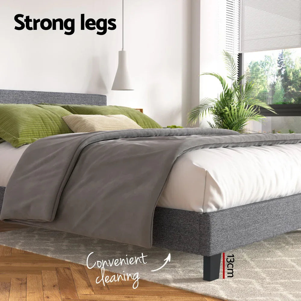 Artiss Bed Frame Double Size Grey NEO - Mekamart Australia