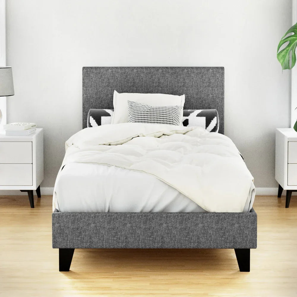 Artiss Bed Frame Single Size Grey NEO - Mekamart Australia