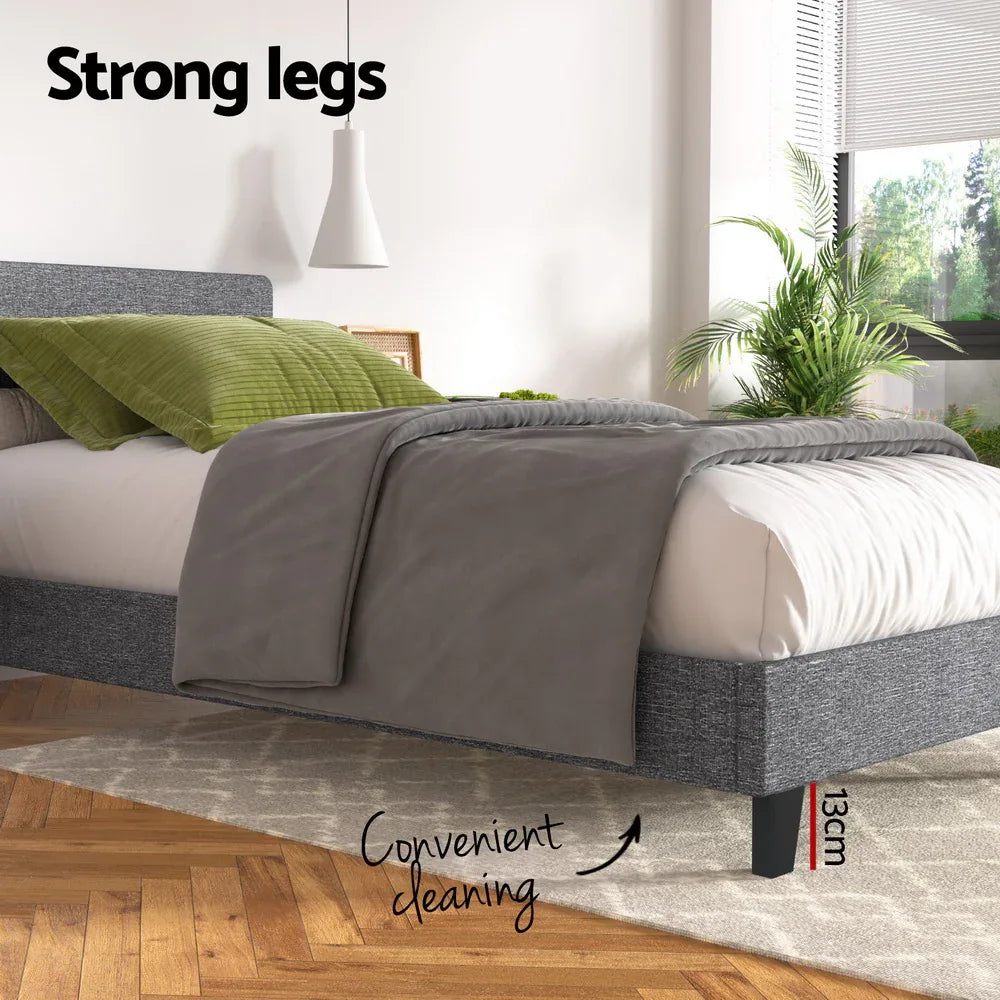 Artiss Bed Frame Single Size Grey NEO - Mekamart Australia