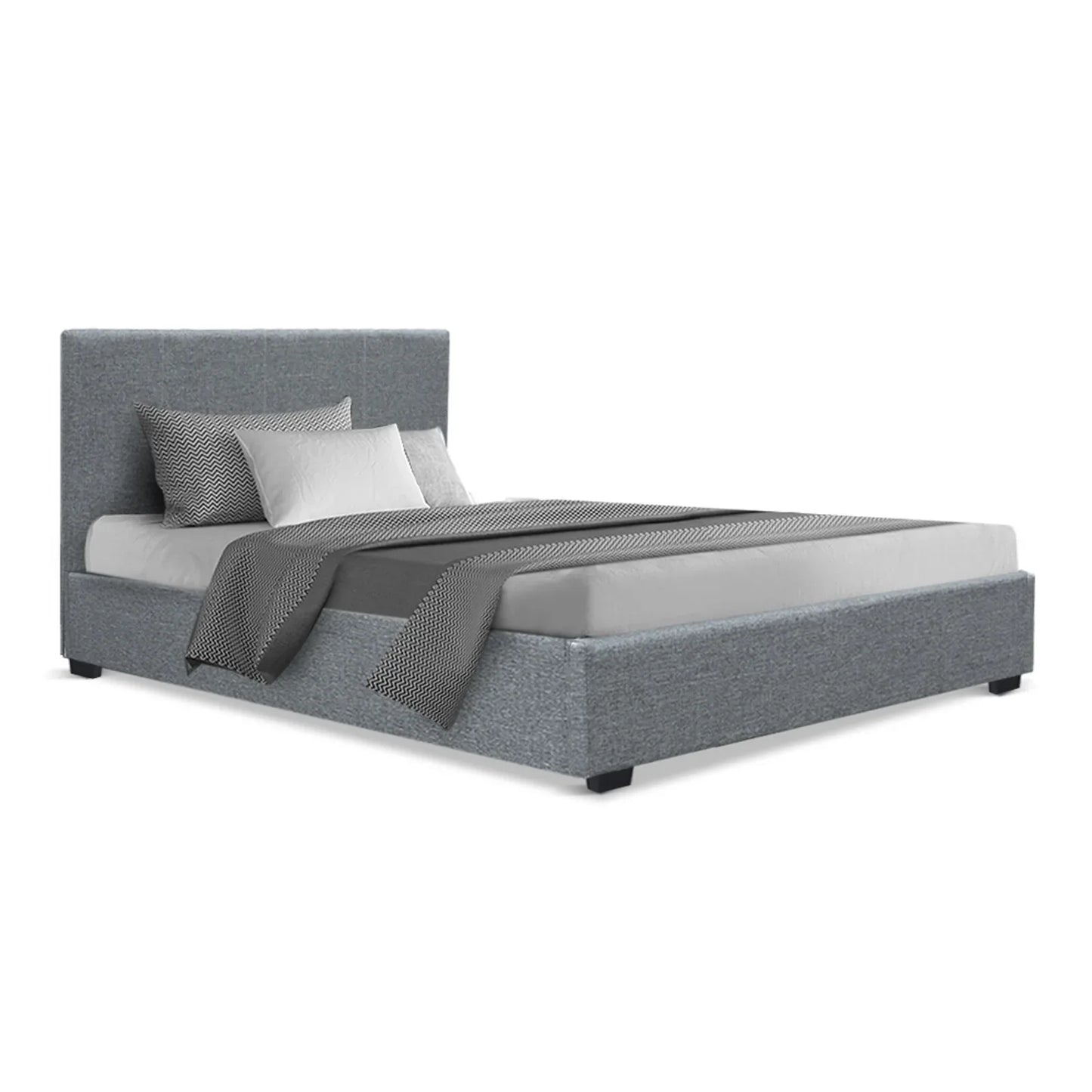 Artiss Bed Frame King Single Size Gas Lift Grey NINO - Mekamart Australia