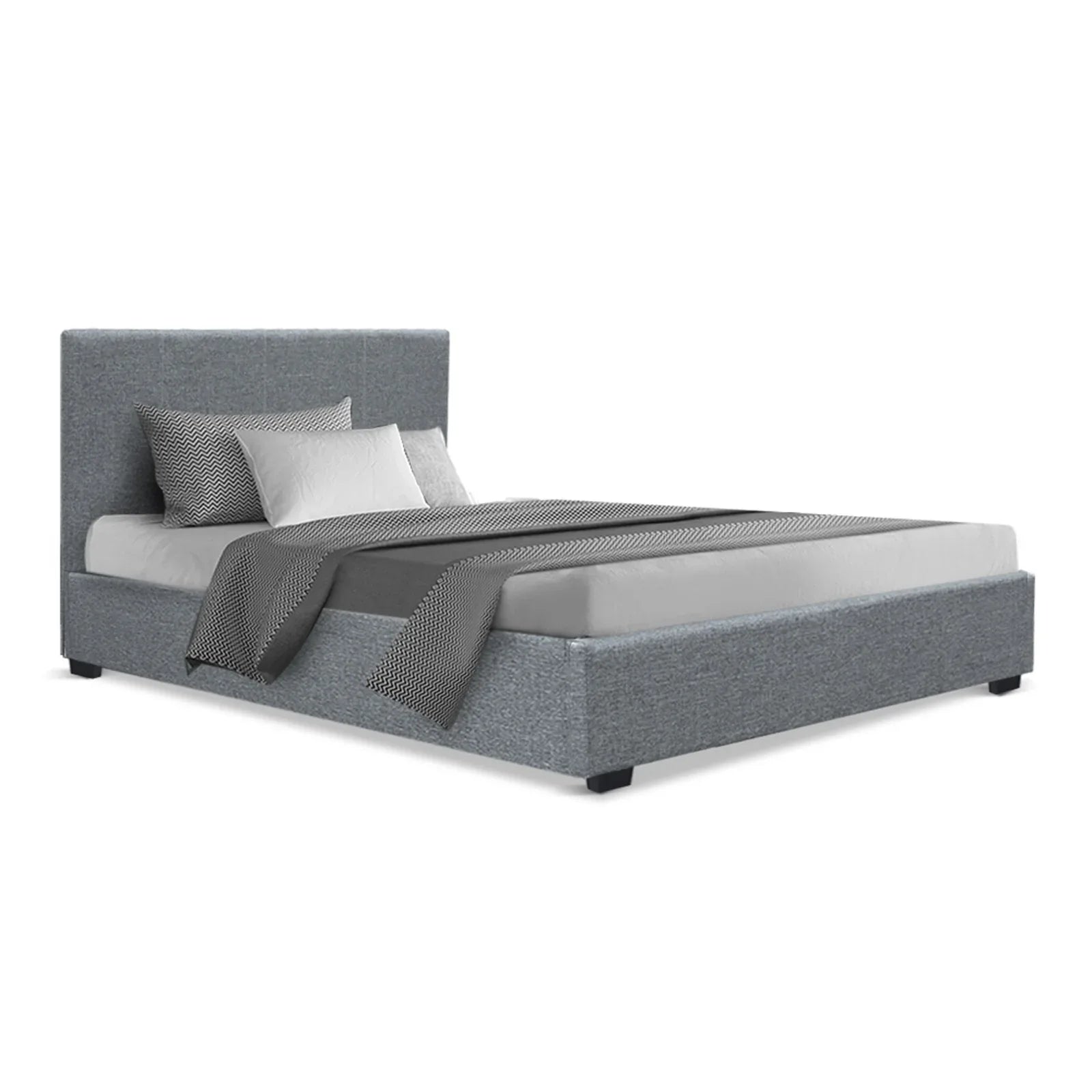 Artiss Bed Frame King Single Size Gas Lift Grey NINO - Mekamart Australia