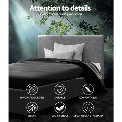 Artiss Bed Frame King Single Size Gas Lift Grey NINO - Mekamart Australia